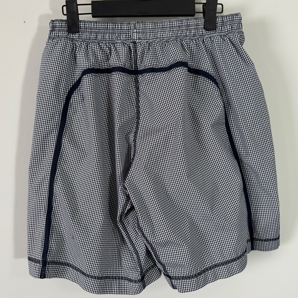 RARE Lululemon Pace Breaker 9” Lined Shorts Gingham Inkwell Medium - Picture 4 of 6